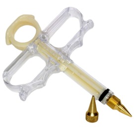 High Pressure Glue Injector Syringe Precision Applicator with 2 Nozzles, use with Wood Glue, Silicone, Silver Metal Clay, Grease. Repair Chairs, Banisters. Make Gaskets