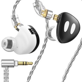 TRN ORCA Monitor Earphones, In-Ear Earphones, LCP Polymer Diaphragm, Dynamic Driver, Earmony, Wired 0.14 inch (3.5 mm) Plug (No Microphone)