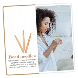 Operitacx Stainless Bead Threader for Jewelry 3pcs Beading Embroidery Needle Threader Seam Sewing Accessories