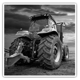 2 x 7.5cm Square Vinyl Stickers - Tractor Sunrise Farmer Farm Decals 43958