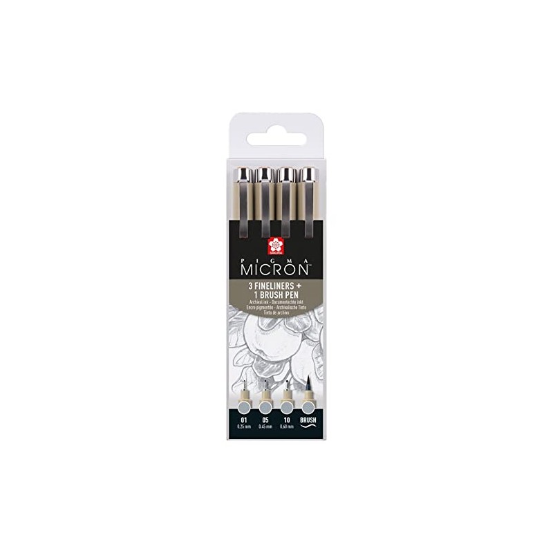 Pigma Micron Light Cool Grey Set of 4
