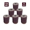Ready-to-Wrap Sandpaper Rolls | 120 Grit | 6 Pack |