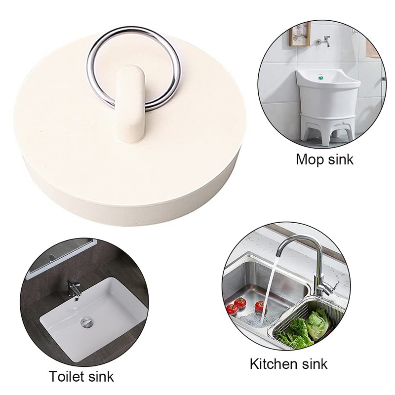 nuoshen 4 Pcs Bath Plugs,Sink Plug Rubber Drain Stopper Kitchen