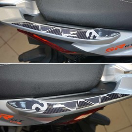 labelbike - 3D Sticker Protection Scooter Pillion Grips Compatible with Aprilia SR GT 125 and 200