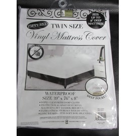 THE BETTER HOME BEDDING COLLECTION Twin Vinyl Zippered Mattress Cover 100% Waterproof Bed-Bug Proof Dust Protector