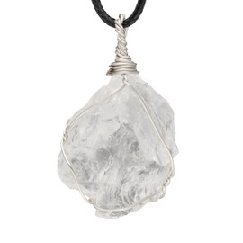 Lebensquelle Plus Set Raw Stone Pendant | Naturally Grown Crystal (Mountain Crystal), Semi Precious Stone, Tourmaline