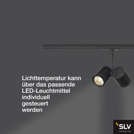 SLV 143430 BIMA II luminaire head, black, 2xGU10, max. 50W, incl. 1P.-adapter, Aluminium, black, , ,