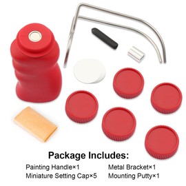 Jucoci Painting Handle for Miniautres Paint Handle Compatible with DND Miniatures, Scale Model, Fantasy Figurines (Red) (JC-PPH)