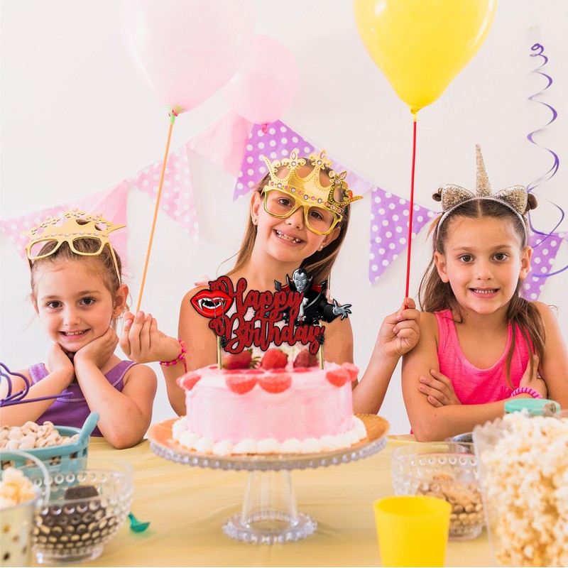 Seyal® - Decoración para tarta de feliz cumpleaños de vampiro