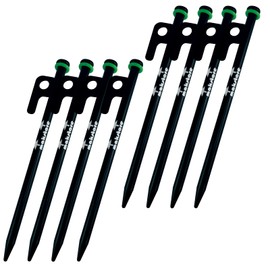 makstore 20 cm Metal Tent Pegs, Tent Pegs for Camping and Outdoor, Diameter 9 mm (8)