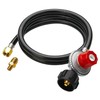 5FT High Pressure Propane Regulator Hose, 0-20PSI Adjustable Propane Tank