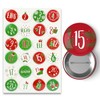Papierdrachen 24 Advent Calendar Numbers on Buttons - Lapel Pins