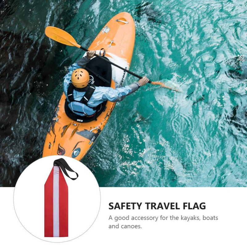 BESPORTBLE Red Reflection Travel Flag Tow Warning Flag Long Load