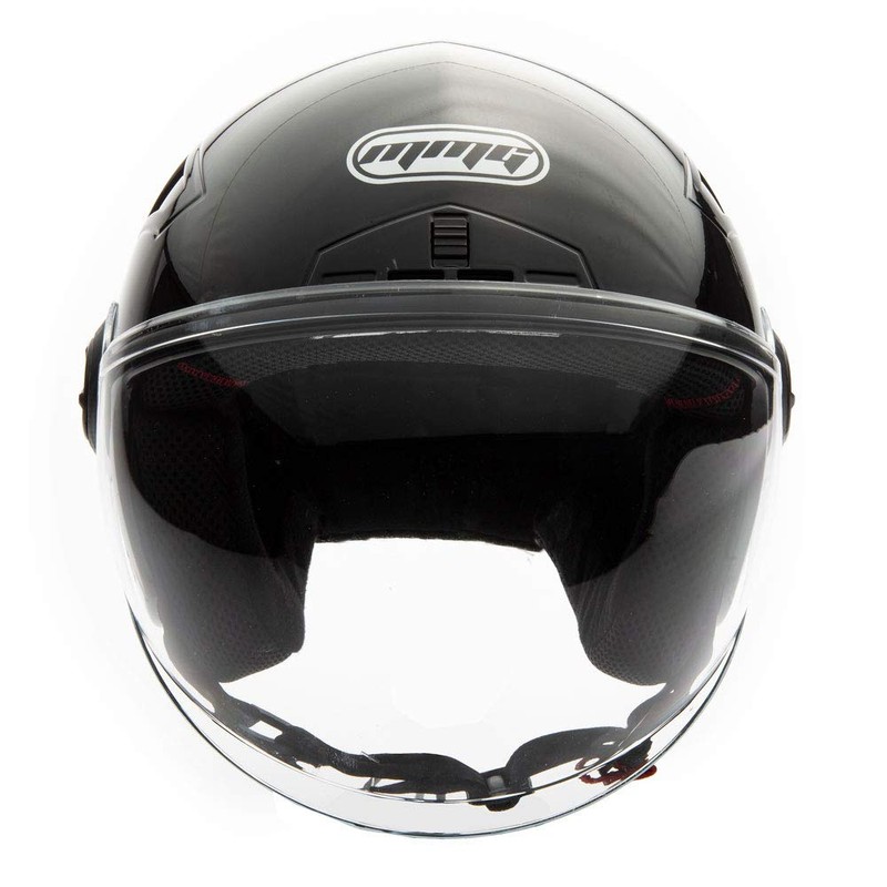 MMG Helmets Open Face Pilot Style Integrated Flip Up Visor