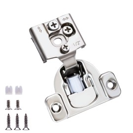 Soft Close Cabinet Hinges, HTCELLE 50 Pack 25 Pair 1/2 inch Overlay Self Slow Closing Door Hinges for Kitchen Cabinets, Face Frame Cabinet Concealed Hinges with Built-in Damper, 3 Way Adjustability