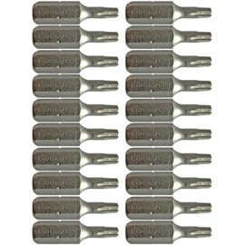 Torx Bits T10 S2 Steel 25 mm Long Pack of 20