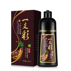 Champú De Coloración Instantánea Marrón Oscuro Para Mujeres Y Hombres, Tinte Permanente Para Canas, Cobertura Total De Canas, 3 Ingredientes Herbales 