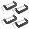 4 PCS 4 Inch C Clamps Set, Heavy-Duty C-Clamps with