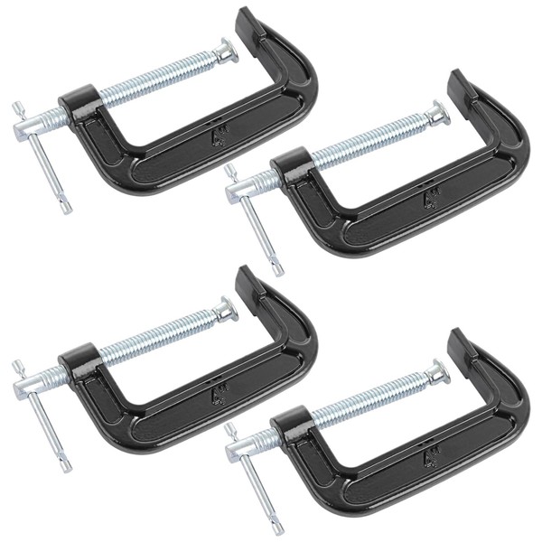 4 PCS 4 Inch C Clamps Set, Heavy-Duty C-Clamps with