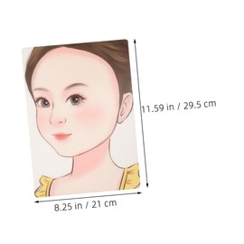 SAFIGLE 2-Pack Reusable Face Paint Practice Boards for Boys and Girls Colorful Makeup Exercise Templates for Beginners for Home and Stage Use