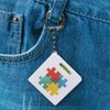 'Four Puzzle Pieces' Keyring Tape Measure/Spirit Level Tool (KM00043638)