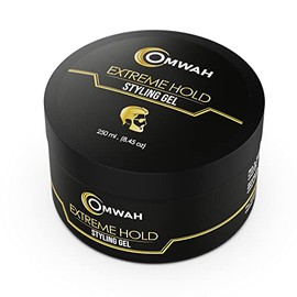 OMWAH Professional Hair Gel Styling Gels Extreme Hold Infused With Vitamins E and B5 Long Lasting Hold Natural Look Add Volume and Texture(Extreme Hold) 8.45 oz.