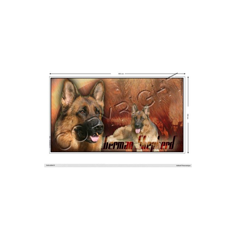 Pets-easy Rectangular Sticker Dog 60 cm German Shepherd