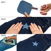 SINGER Fabric Iron-On Patches Blue Denim Set with Stencil, Set