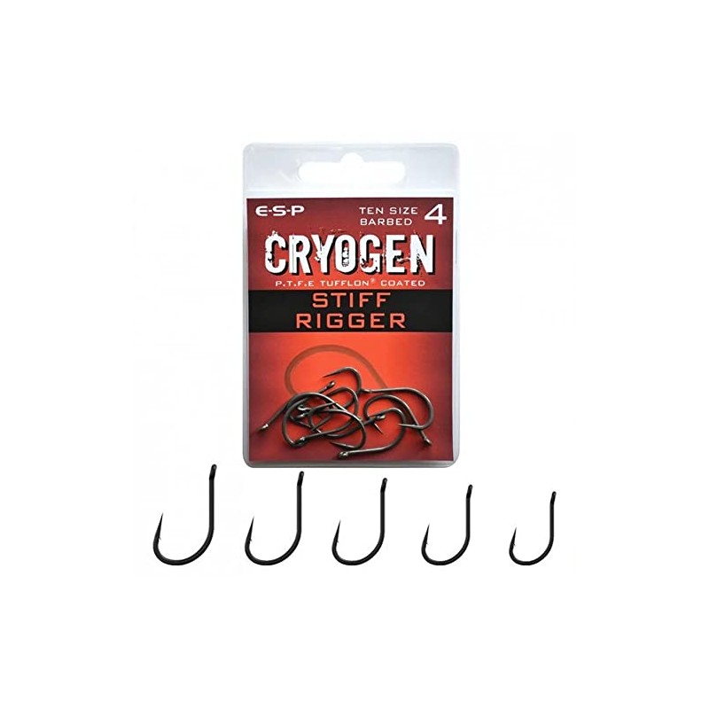 ESP Cryogen Stiff Rigger Carp Fishing Hooks: 5