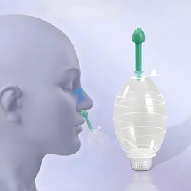 Ear Pressure Relief Device,Eustachian Tube Unclogger Balanced Ear Pressure Improve Tinnitus and Earache,Ear Unclogger for Airplane Travel, Diving, Swimming (Transparent Green, 200Ml)