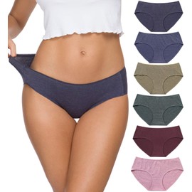 Wealurre Viscose Cotton Bikini Women's Breathable Panties Seamless Comfort Underwear (3128L, Line Purple)