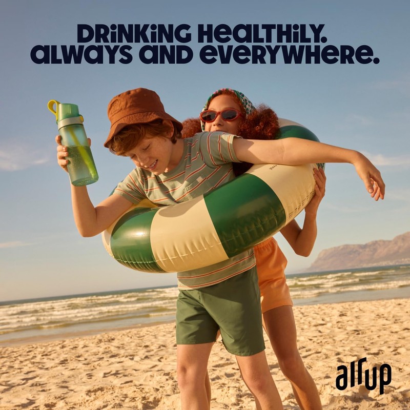 AIR UP® water bottle Click Midnight Black original starter set