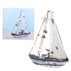 ORFOFE Marine Shell Sailing Boat Ornament Resin Craft Home Decor