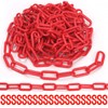 Rustark 21pcs Red Plastic Chain Links with Connector Hooks Plastic