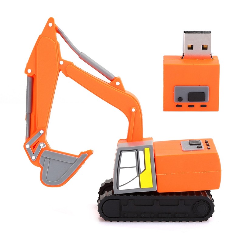 Silicone USB Flash Drive Excavator Memory Disk Computer Accessories Network