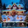 Jnaurb Christmas Candy Cane Lights, 33ft 240 LED Connectable Flexible