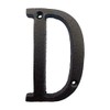 5.1 Inch High Cast Iron House Letter, Solid Home Address Letter, Elegant Black Brown Finished, Matching Perfect with 5.5 Inch House Numbers, Letter D