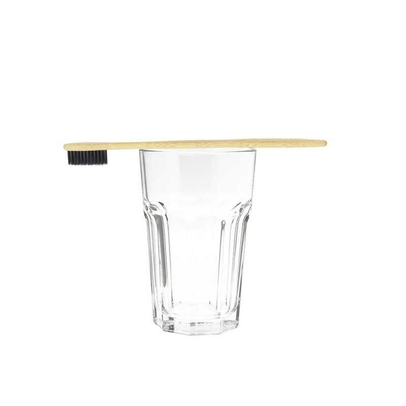 Biodegradable Eco-Friendly Charcoal Infused Bristle Bamboo Toothbrush - Pack of
