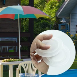 3 Pieces Table Umbrella Hole Ring with Cap Umbrella Hole Ring Table for Parasol Plastic Hole Ring Table 42mm Inner Diameter Parasol Hole Tablecloth for Outdoor Patio Umbrella Plug