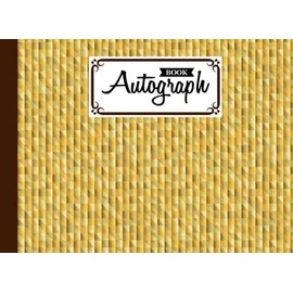 Autograph Book: Striped Cover | Autograph Book for Adults & Kids, 150 Blank Pages, Starlight Design, Keepsake, Size 8.25" x 6" By Joanna Noack