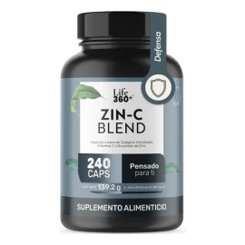 Zinc Vitamina Life360 Zin Blend 240 Cápsulas Colageno Sabor