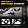 Siptenk Black SAE Wing Nuts 125PCS, #6-32#8-32#10-24 1/4"-20 3/8"-16 5/16"-18