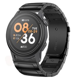 Lamshaw Compatible with COROS PACE 3 Bands, 22mm Solid Business Stainless Steel Metal Bands Compatible with COROS PACE 3 / APEX 2 Pro/APEX Pro/APEX 46mm Smartwatch (Black)