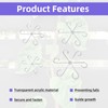 JVNZAM 12 Pcs Transparent Plant Stem Support, Reusable Invisible Plastic