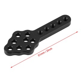 4Pack Metal RC Car Shock Damper Mount, RC Car Shock Absorber Damper Mount Plate Adjustable Height for 1/10 Crawler(Black)