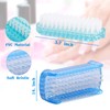 WATELL Double Sided Nail Brush - 4 Pcs with 2