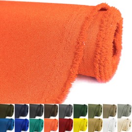 Waterproof Canvas Fabric by The Yard 58inch 600D Upholstery Material Cordura Polyester Fabric Outdoor Water Resistant Fabric for Sewing Chair Patio Cushion Purse Bag Interior, 10 Yard Orange