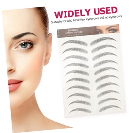 FOMIYES 12pcs Natural Looking Eyebrow Stickers Realistic Benefit Brow Easy Apply Eyebrow Stencil