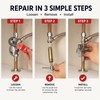 6 Pcs Angle Stop Wrench Kit with 1/2" Compression Sleeve