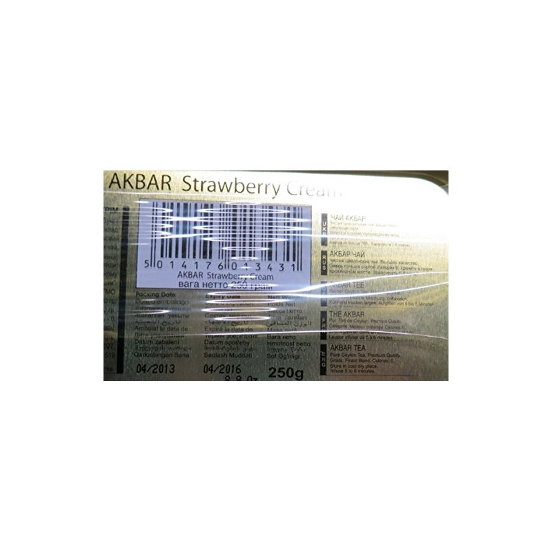 Akbar Tea Gourmet Gift Tin Box 250 G Strawberry Cream